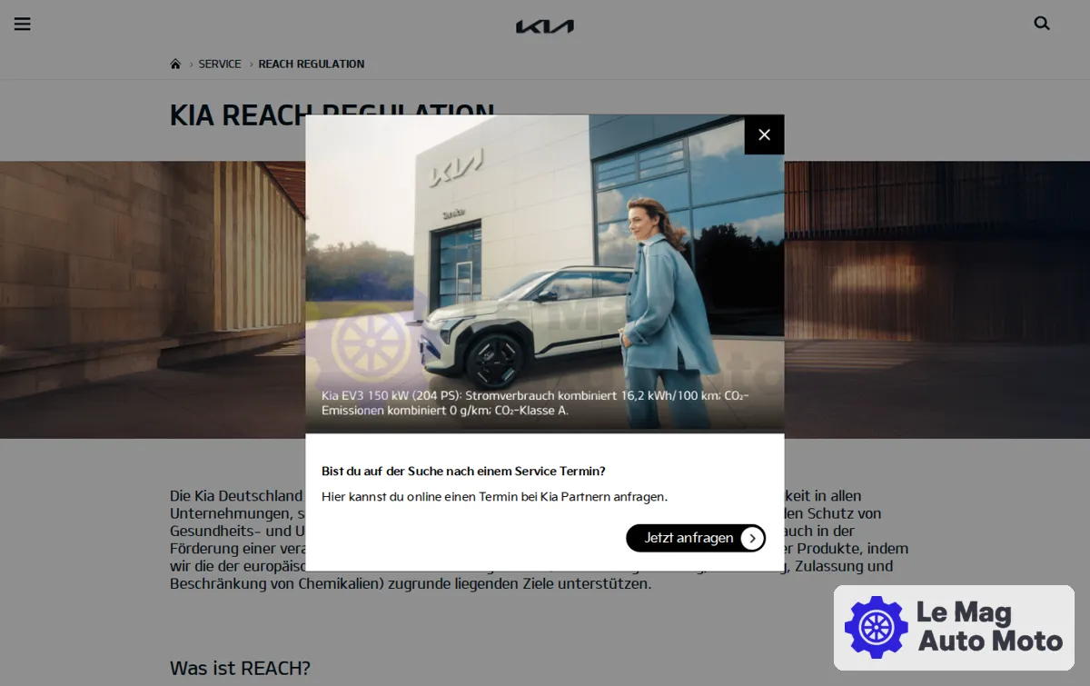 Capture : REACH Regulation | Kia Deutschland GmbH