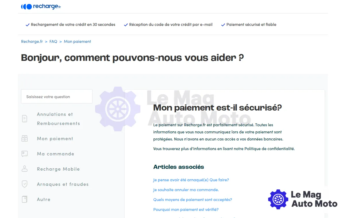 Capture : Mon paiement est-il sécurisé? – Recharge.fr